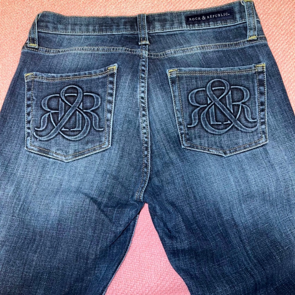 Rock & Republic Berlin Dark Wash skinny jeans Size 6M